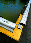 Curb and railing